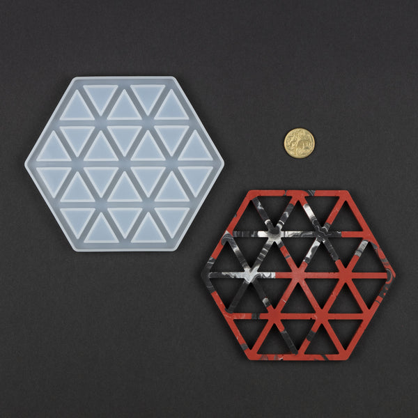 Geometric Hexagon Coaster Silicone Moulds