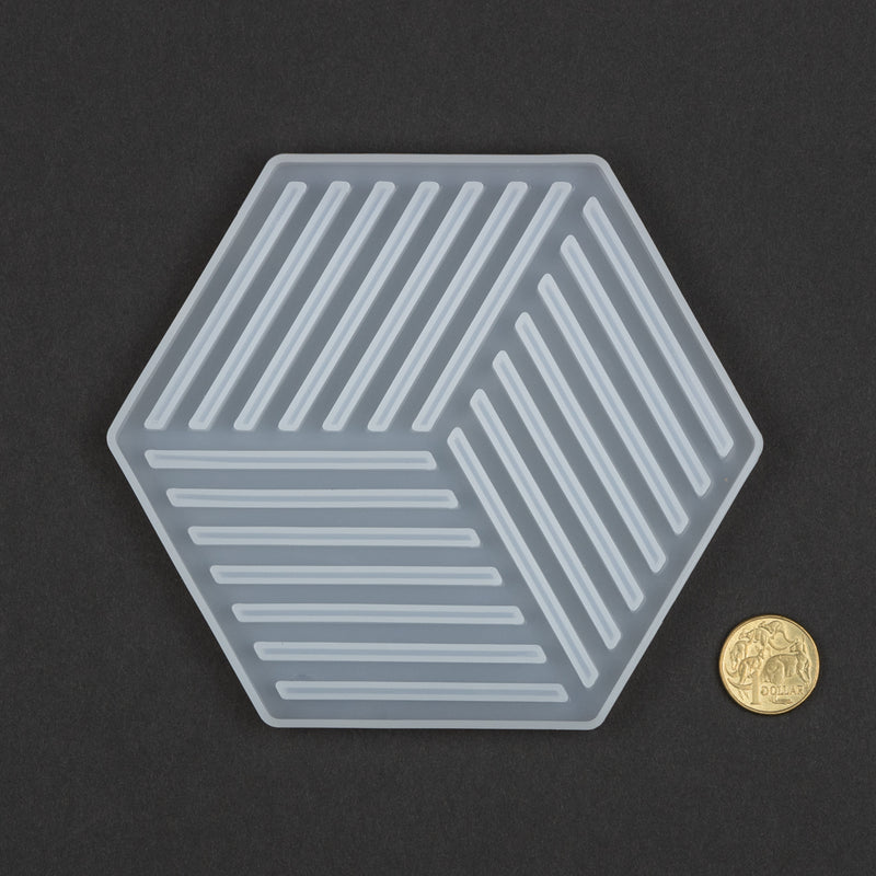 Geometric Hexagon Coaster Silicone Moulds