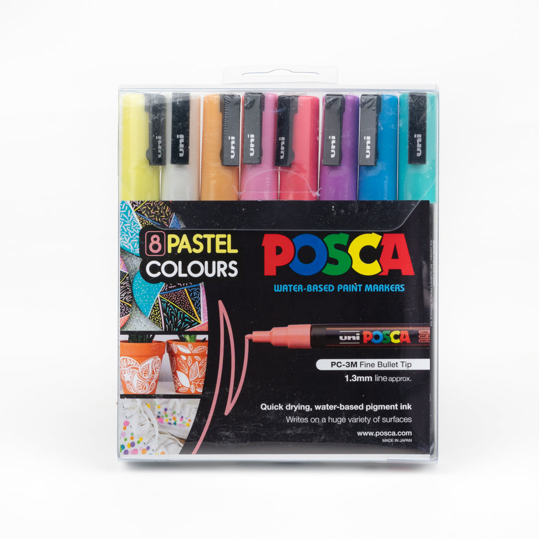 8pk Posca 3m, Pastel Colours