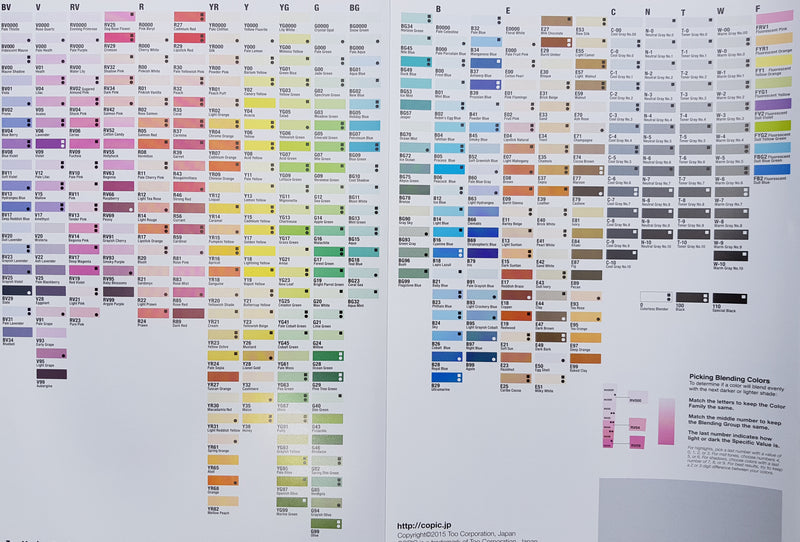 Copic Marker 358 Color Swatches for Photoshop CC on Behance